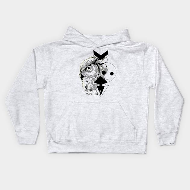 Indie Soul Gray Kids Hoodie by Cridex